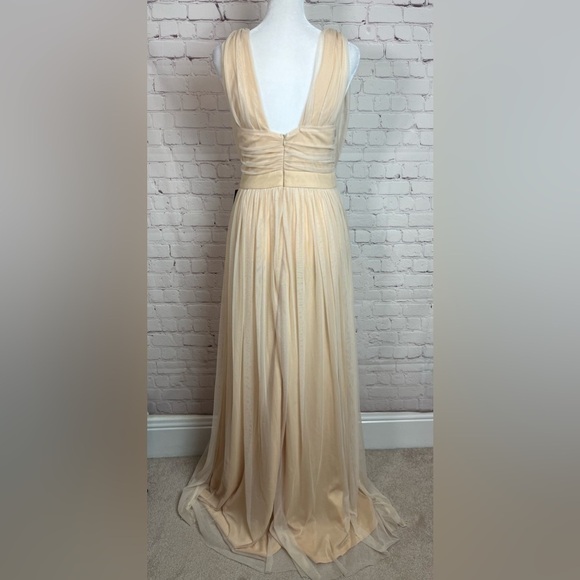 Lulus Romantic Moment Nude Mesh Maxi Dress - Picture 5 of 16